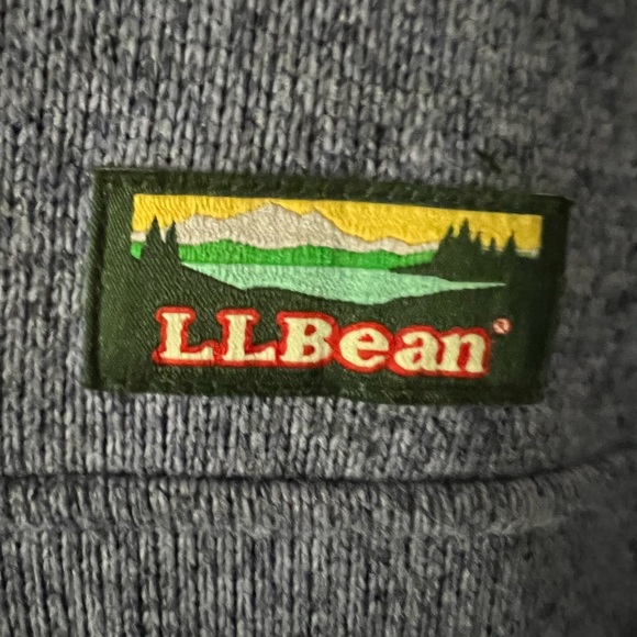 LL Bean Jacket, Blue With Grey Trim, Excellent Condition, Size Medium - Picture 2 of 9